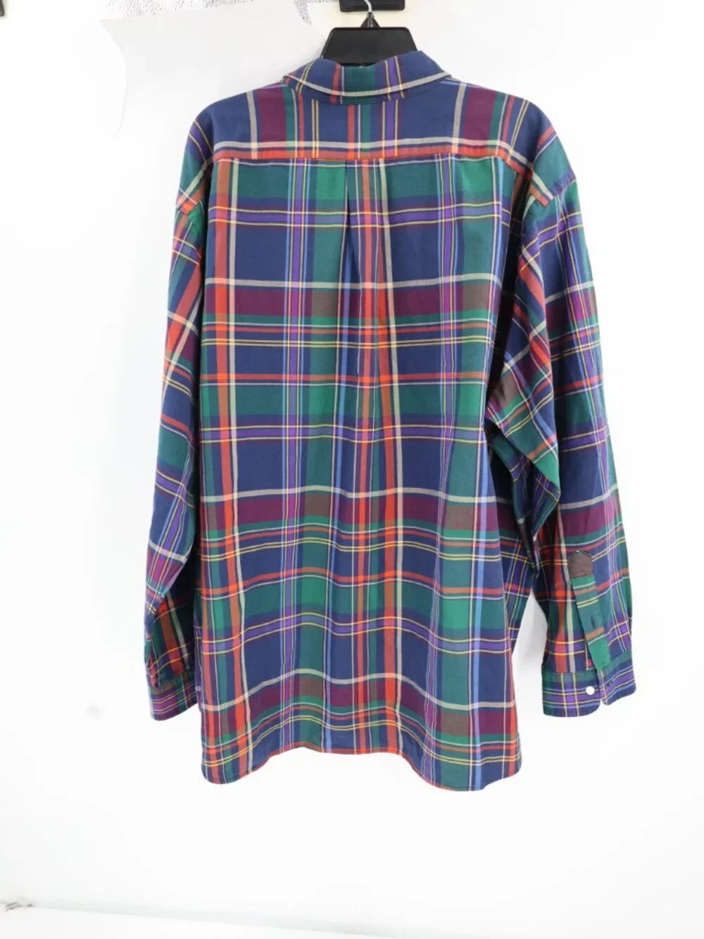 Polo Ralph Lauren Shirt Mens 3XB flesh pony Plaid Cotton Button Down Long Sleeve